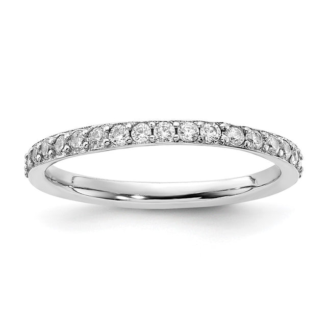 Sterling silver cubic zirconia ring