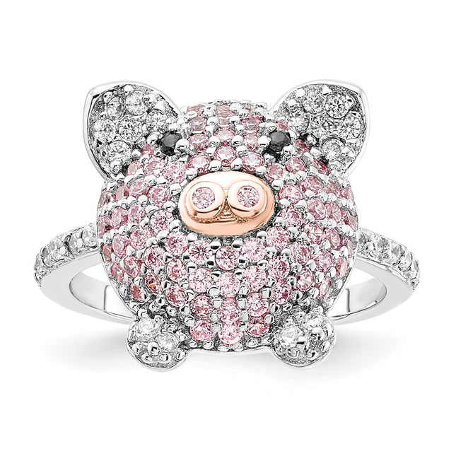 Sterling silver cubic zirconia ring