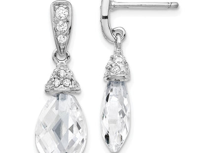 Sterling Silver Earrings Style QCM206 - Classique Jewelry Inc.