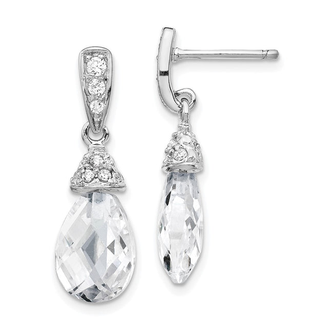 Sterling Silver Earrings Style QCM206 - Classique Jewelry Inc.