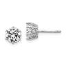 Cheryl M Sterling Silver Rhodium-plated Brilliant-cut CZ Post Stud Earrings