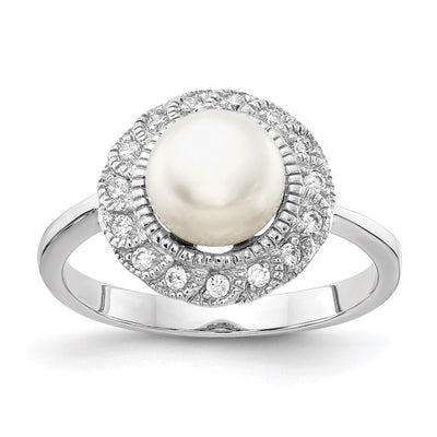 Sterling silver cubic zirconia ring