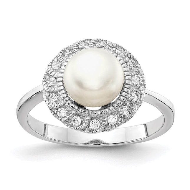 Sterling silver cubic zirconia ring