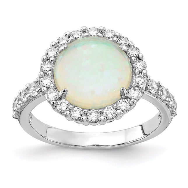 Sterling silver cubic zirconia ring