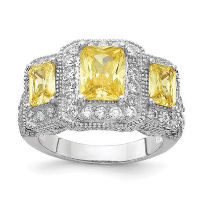 Sterling silver cubic zirconia ring