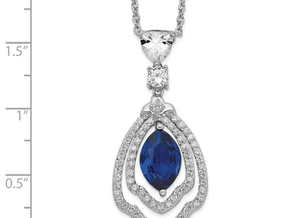 Sterling silver cubic zirconia drop earrings, alternate view