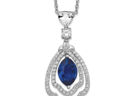 Sterling silver cubic zirconia drop earrings