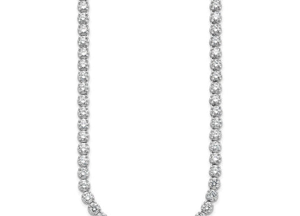 Cheryl M Sterling Silver Rhodium-plated Brilliant-cut CZ Necklace (Style QCM675-18)
