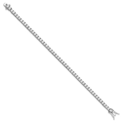 Cheryl M Sterling Silver Rhodium-plated Brilliant-cut CZ Tennis Bracelet