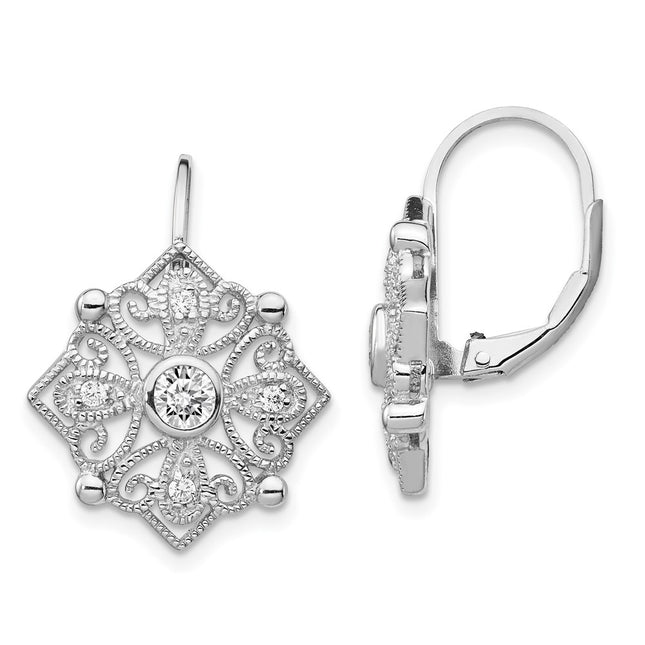 Sterling Silver Earrings Style QCM689 - Classique Jewelry Inc.