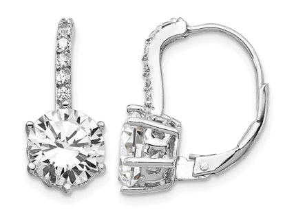 Sterling silver cubic zirconia drop earrings