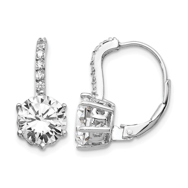 Sterling silver cubic zirconia drop earrings