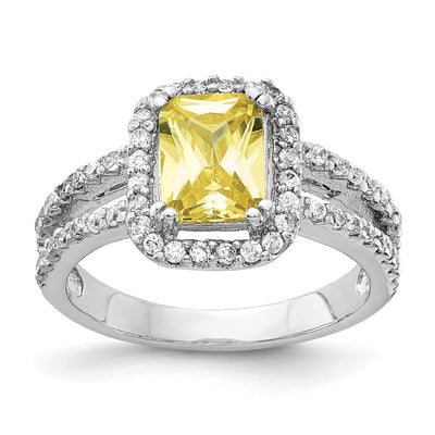 Sterling silver cubic zirconia ring