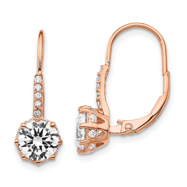 SS/Rose Plated Earrings Style QCM765 - Classique Jewelry Inc.