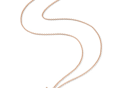 Cheryl M Sterling Silver Rose Gold-plated Polished CZ Latin Cross Necklace