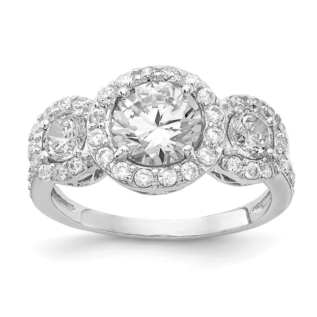Sterling silver cubic zirconia ring
