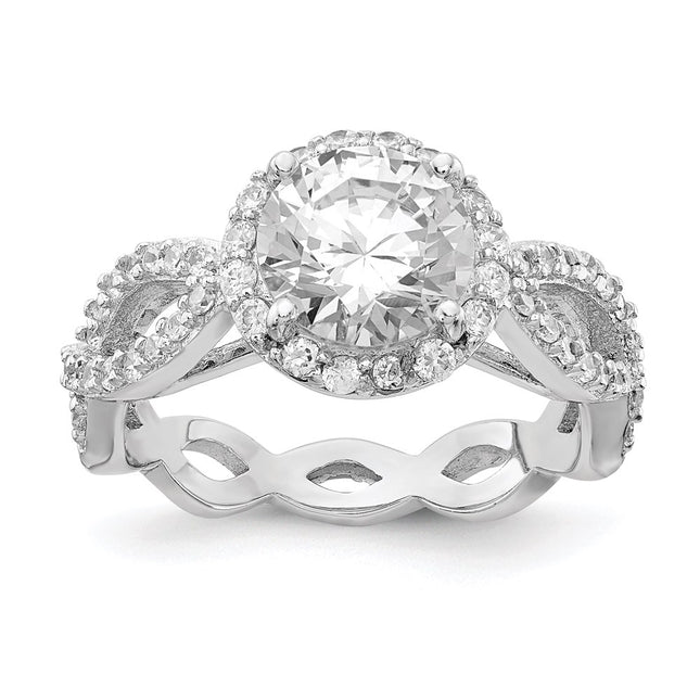 Sterling silver cubic zirconia ring