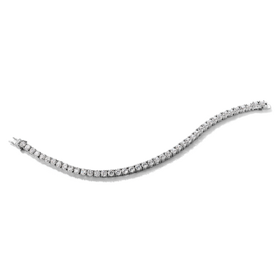 Cheryl M Sterling Silver Rhodium-plated Brilliant-cut CZ Tennis Bracelet