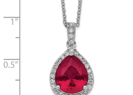 Sterling silver cubic zirconia teardrop drop earrings, another view