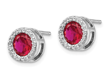 Sterling silver cubic zirconia earrings, alternate view