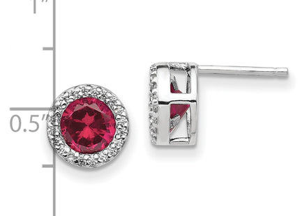 Sterling silver cubic zirconia earrings, further view