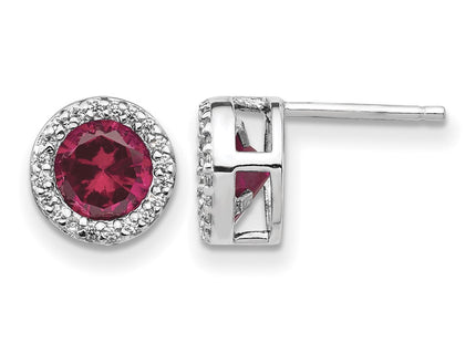 Sterling silver cubic zirconia earrings
