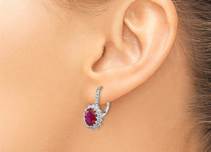 Sterling silver cubic zirconia oval necklace, another view