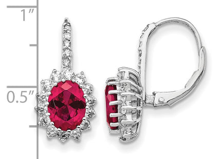 Sterling silver cubic zirconia oval necklace, further view