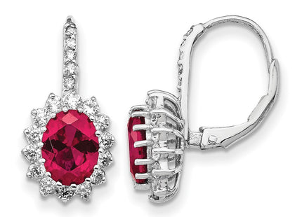 Sterling silver cubic zirconia oval necklace