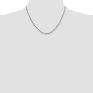 Sterling Silver Polished Domed Curb Chain (Style QDB100-18)