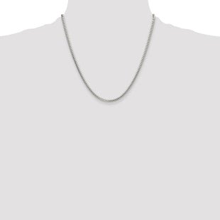 Sterling Silver Polished Domed Curb Chain (Style QDB100-20)