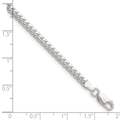 Sterling Silver Polished Domed Curb Bracelet, 7 x 3.4mm