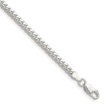 Sterling Silver Polished Domed Curb Bracelet, 7 x 3.4mm
