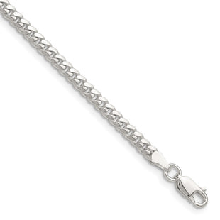 Sterling Silver Polished Domed Curb Chain (Style QDB100-8)