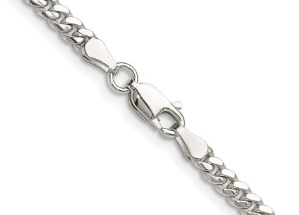 Sterling silver curb link bracelet, another view