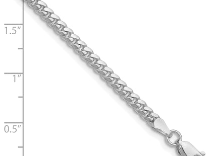 Sterling Silver Rhodium-plated Polished Domed Curb Bracelet, 7 x 3.4mm