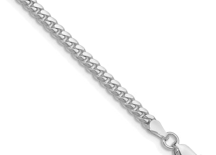 Sterling Silver Rhodium-plated Polished Domed Curb Bracelet, 7 x 3.4mm