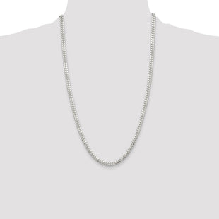Sterling Silver Polished Domed Curb Chain (Style QDB150-26)