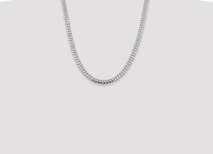 Sterling Silver Polished Domed Curb Chain (Style QDB180-22)
