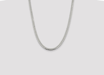 Sterling Silver Polished Domed Curb Chain (Style QDB180-24)