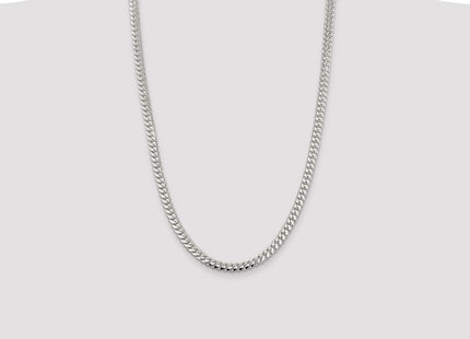 Sterling Silver Polished Domed Curb Chain (Style QDB180-26)