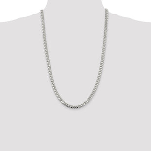 Sterling Silver Polished Domed Curb Chain (Style QDB180-26)