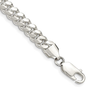 Sterling Silver Polished Domed Curb Chain (Style QDB180-8)