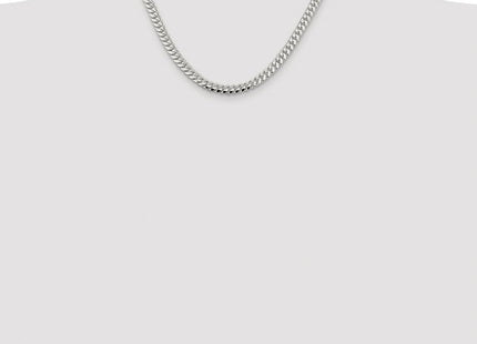 Sterling silver curb link chain, further view