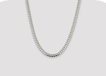 Sterling Silver Polished Domed Curb Chain (Style QDB200-22)
