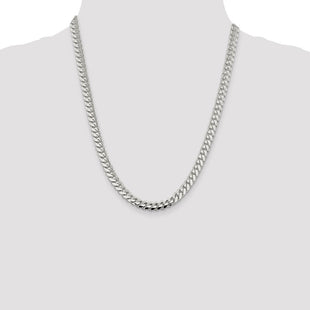 Sterling Silver Polished Domed Curb Chain (Style QDB200-22)