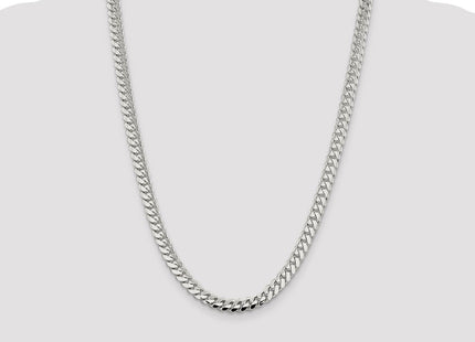 Sterling Silver Polished Domed Curb Chain (Style QDB200-24)