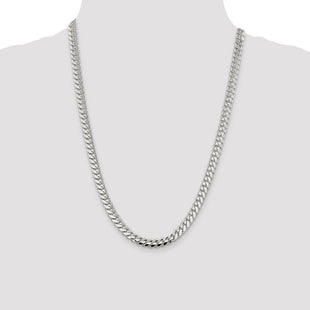 Sterling Silver Polished Domed Curb Chain (Style QDB200-24)