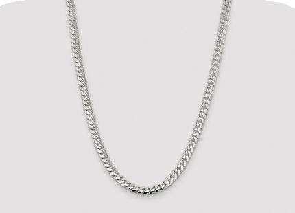Sterling silver curb link chain, further view