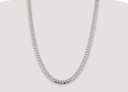 Sterling Silver Polished Domed Curb Chain (Style QDB220-24)